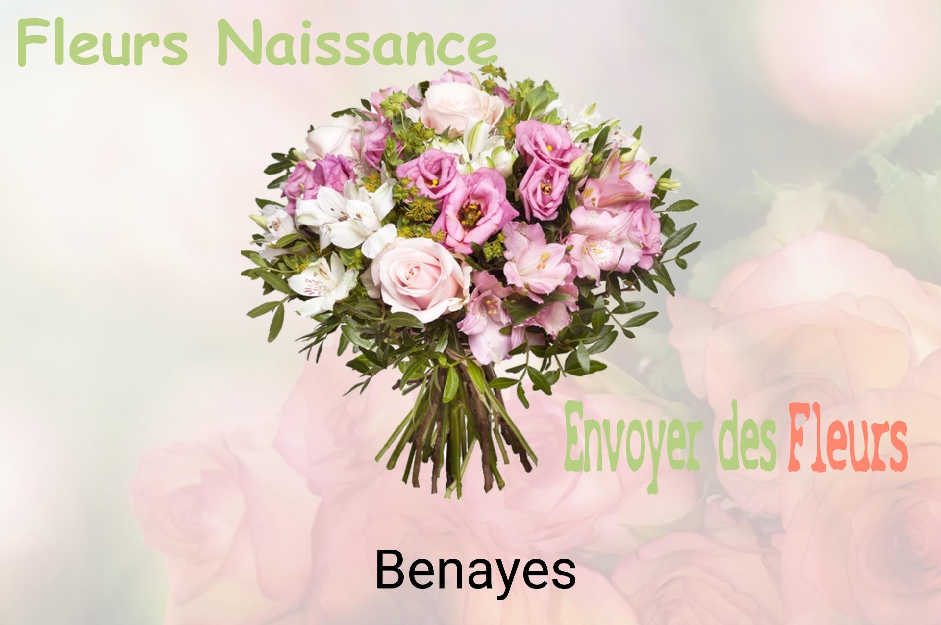 Bouquet de fleurs de naissance livré à Benayes